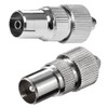 Pencilupnose 2 Pack 1x Male 1x Female Coaxial Co-Axial TV
