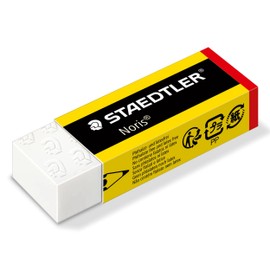 STAEDTLER 526 N20 Noris Eraser, Latex & Phthalate-Free - Medium Size 65x23x13mm (Pack of 20)