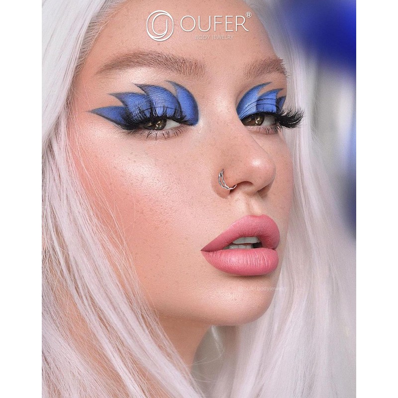 OUFER Nose Rings Hoops 20G Open Double Hoop Nose Ring