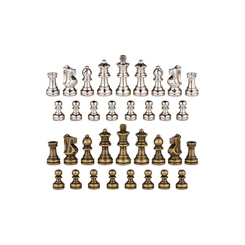 Odysseus Metal Weighted Chess Pieces with 2.5 Inch King and