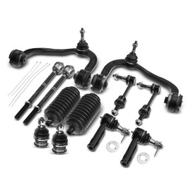 A-Premium 12Pcs Front Suspension Kit, Upper Control Arm Sway Bar Link Lower Ball Joint Inner Outer Tie Rod End, Compatible with Ford F-150 2004-2005, 4WD Only