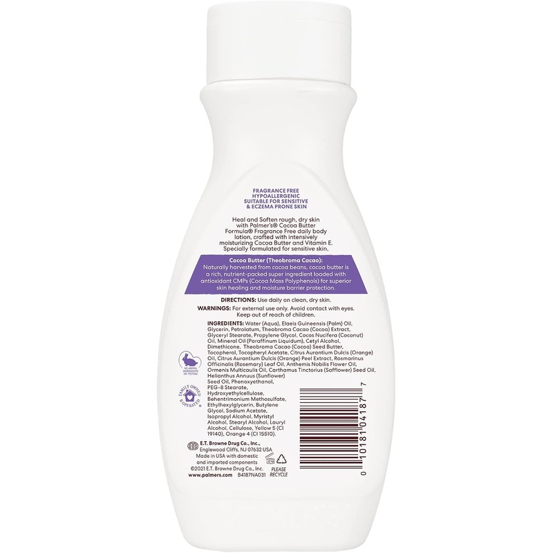Cocoa Butter Lotion - Fragrence Free - 8.5 oz.