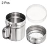 sourcing map 2pcs Salt Dredge Shakers 6 Ounce Stainless Steel