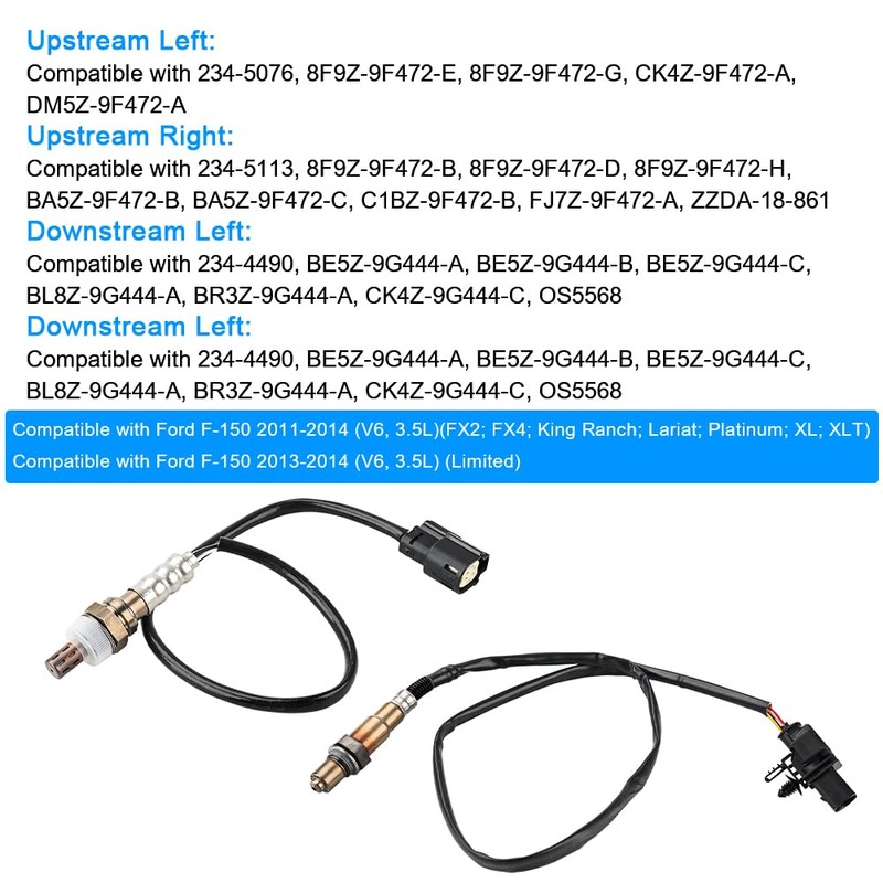 JDMON 4PCS O2 Oxygen Sensor Upstream & Downstream Replacement for