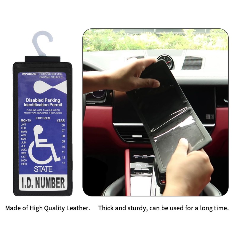 Yuoyar Ultra Transparent Handicap Placard Holder for Auto - Durable