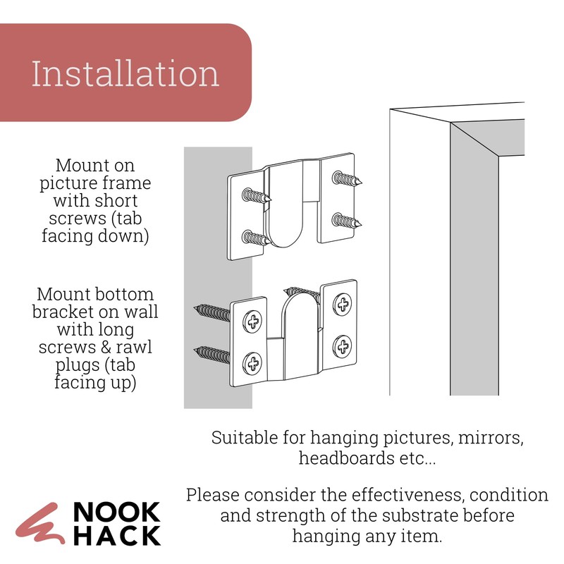 Nook Hack Z-Clamps Large [2 Pairs] | Interlocking Heavy Duty