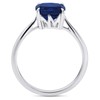 Blue Sapphire Ring for Women 925 Sterling Silver Cushion Cut
