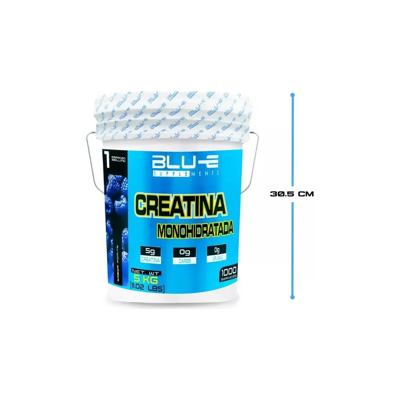 Creatina Monohidratada Blu-e 5kg Polvo Suplemento Fitness