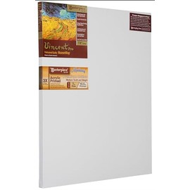 MASTERPIECE Z1VM-3342 Vincent Pro 7/8" Deep Monterey 10.5 oz Cotton Medium Texture Stretched Canvas 33" x 42" White