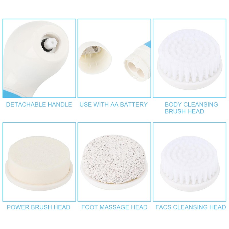 4 in 1 Waterproof Electric Cleansing Face Brush Include Detachable