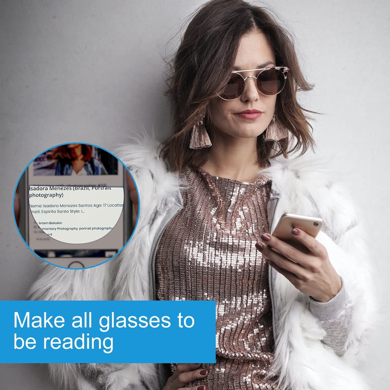 OuShiun Stick-on Bifocal Lenses Readers Stick Magnifying Adhesive Reading Lenses