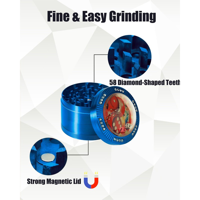 Zinc Alloy Grinder, Halbur Grinder Versatile 63 mm Spice Mill