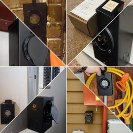 Generator Transfer Switch,Power Inlet Box,30 Amp Generator Inlet Box,NEMA L14-30P,Generators Up to 7,500 Running Watts