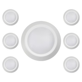 GREENLUX 7.5” Surface Mount Led Disk Light Suits for 3" or 4" J-Box,CRI90, 1000lm, 11W, 2700K/3000K/3500K/4000K/5000K Flush Mount Led Ceiling Light (6 Pack)