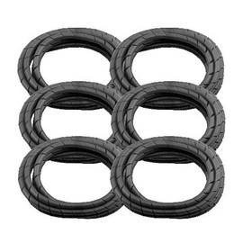 6 Pack BarberMate Premium 8' Cord Cover Prevents Cord Tangling - Black
