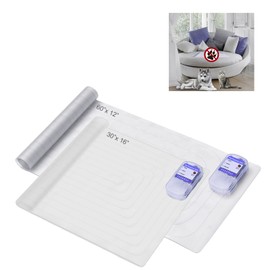 SEERWAY Scat Pet Shock Mat 2 Packs, Shock Pads for Dogs and Cats Training Indoor, Electric Repellent Mat Keeps Pets Off Couch, Sofa, Countertop, 3 Modes (60" x12” + 30"x16")