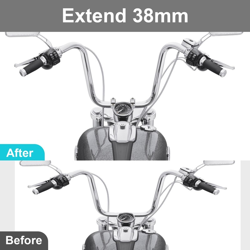 Motorcycle Handlebar Risers 1 Inch, Aluminum Alloy Motorcycle Risers, Compatible
