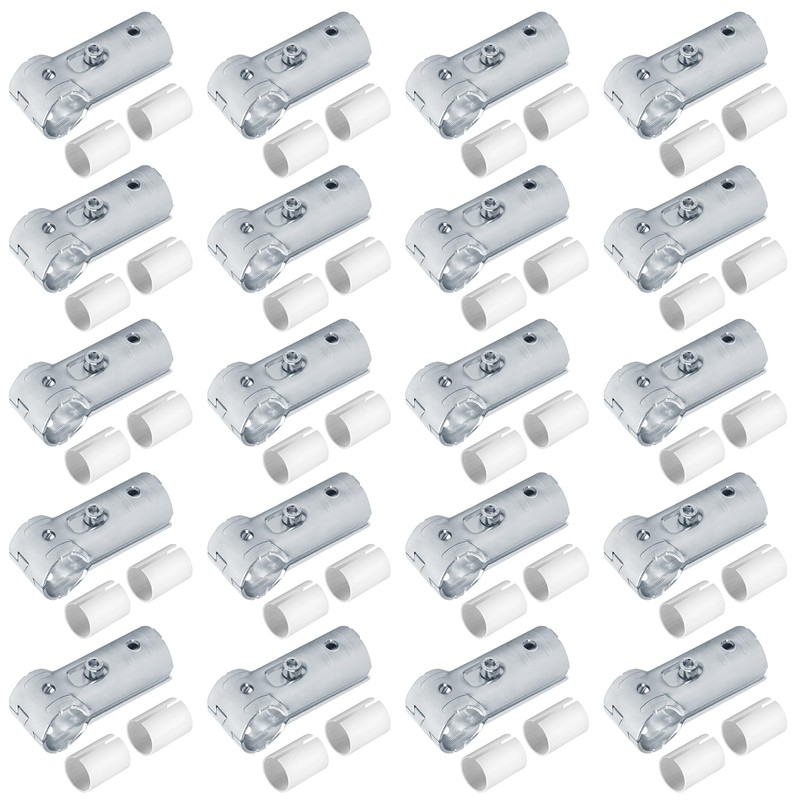 eoere 20 Sets T Pipe Connector Tee Clamp Fittings, Fits