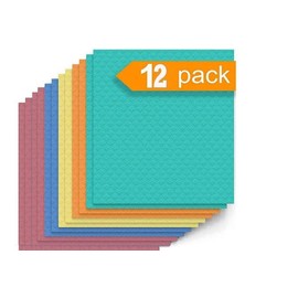 Yuktha Swedish Dish Cloth - Eco Friendly Reusable Dish Cloths, Absorbent Cellulose Sponge Cloth for Cleaning Kitchen - 12 Pack (10 Pack + 2 Free) - Multicolor