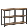 FOLUBAN Industrial Console Table, 3 Tier Entryway Sofa Foyer Table