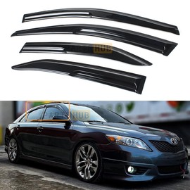 Fits for 2007-2011 Toyota Camry JDM 3D Wavy Mugen Style Window Visors Rain Guards Deflectors