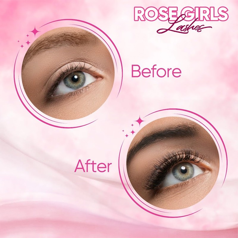 ROSE GIRL Loose Promade Fans - Natural Look Handmade Volume