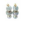 Thurcolas chic and classic style dangling earrings in blue quartz