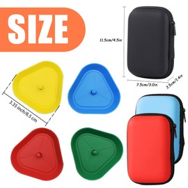 Satiskid 7 Pcs Playing Card Storage Set, 4 Pcs Triangle Plastic Card Game Holder and 3 PCS Playing Storage Box, Cards Games Accessory for Poker Parties, Family Cards Game