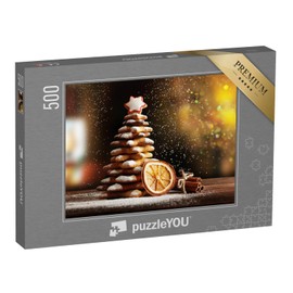 puzzleYOU: Puzzle 500 Pieces "Home-Baked Gingerbread as a Christmas Tree"