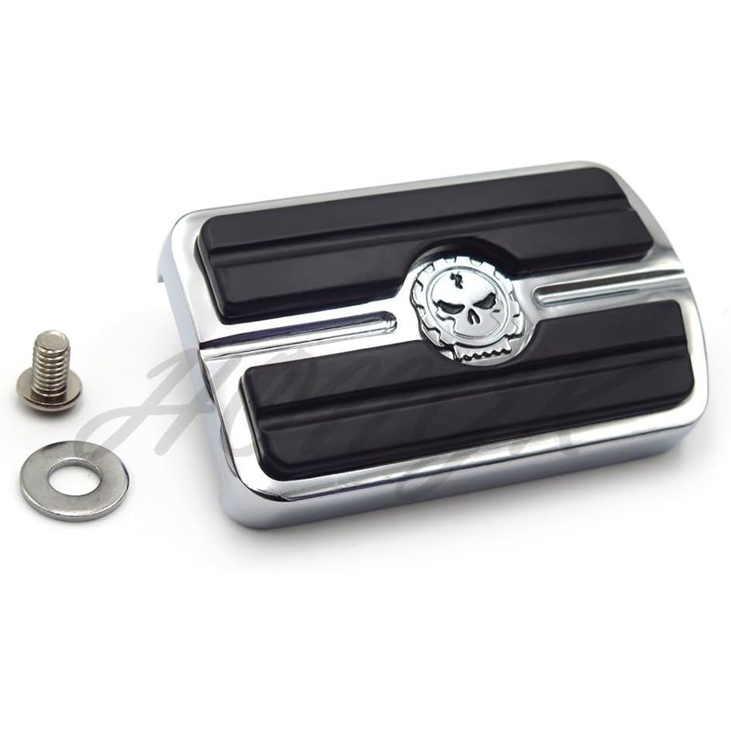 Chromed Willie G Skull Foot Large Brake Pedal For Harley