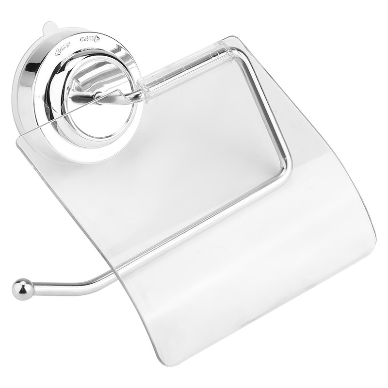 Waterproof Toilet Paper Holder Suction Cup Installation Home Hotel Bathroom