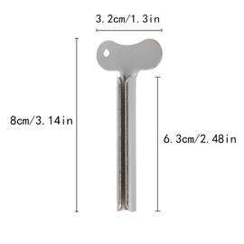 Luckycivia 10 Pcs Stainless Steel Toothpaste Tube Squeezers, Metal Toothpaste Dispenser Squeezers for Bathroom