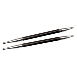 KnitPro 3 mm Karbonz Interchangeable Normal Circular Needles, Black and Silver