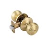 NCSEN Gold Door Knobs,Interior Door Knob with Lock,Coastal Style Satin