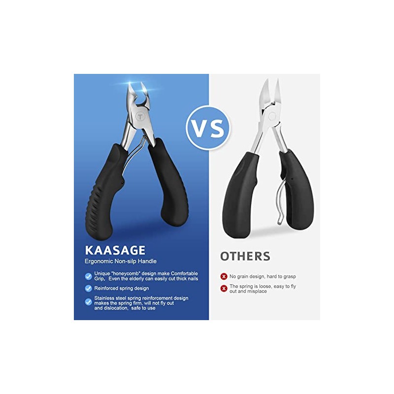 Toenail Clippers for Thick Nails, Kaasage Podiatrist Nail Clippers with