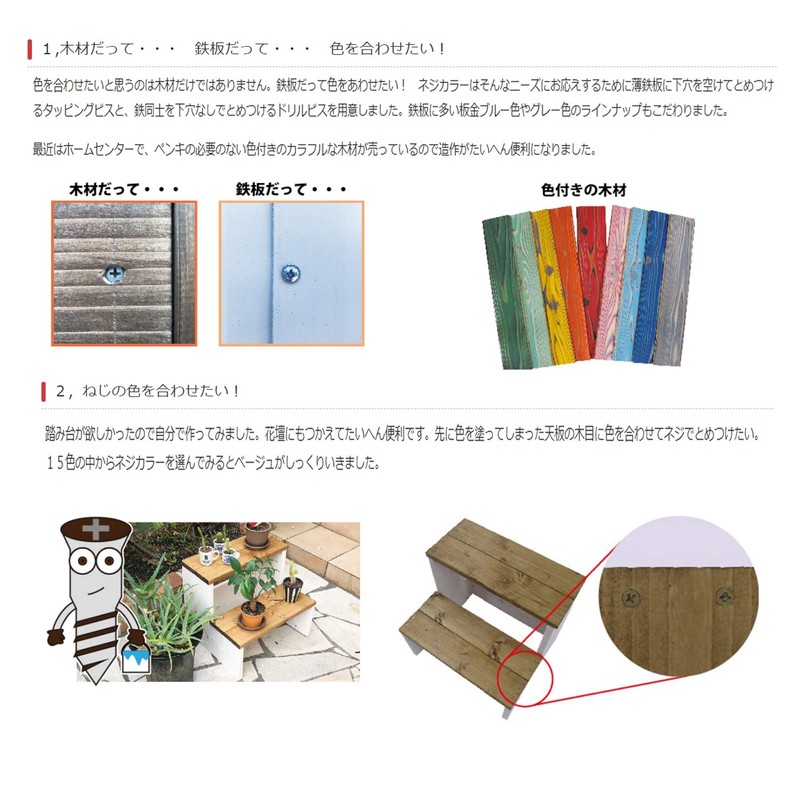 DAIDOHANT Screw Collar with Head Color, DIY Color Screws, Stainless