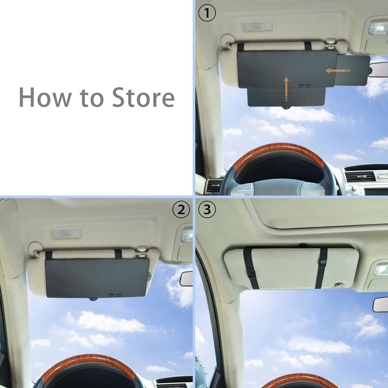Car Visor Extender, FULLONG Car Sunshade, Windshield and Side Window