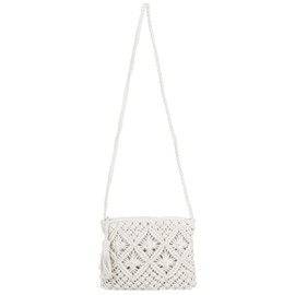 LHHMZ Women Handmade Straw Beach Crossbody Handbag Summer Beach Shoulder Bags Small Straw Clutch Phone Purse