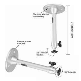 Estuchelandia Soporte De Techo Pared Para Bocina Proyector Camaras 1/4