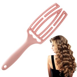Haarbürste ohne Ziepen für Damen, Bio Haarbürste, Bürste ohne Ziepen, Einzigartige Profi Detangler, Kopfhaut Massagebürste, von Damen, Herren & Kinder, für Locken & Lange Haare, Rosa