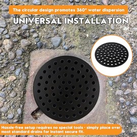 6.5 Inch Cast Iron Drain Covers, Garage Drain Cover, Basement Floor Drain Cover, Floor Drain Flood Guard, Cast Iron Floor Drain Strainer, 1 Pack