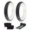 PRO+ TIRE BUNDLE W/ 12" 1/2 X 2 1/4 WHITE WALL SLICK II TIRES,TUBES, & RIMSTRIPS