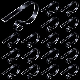 Jetec Pack of 8 Acrylic Christmas Stocking Holder Hooks Christmas Stocking Clips Stocking Hanger Hooks for Fireplace Coat