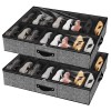 32 Pairs Foldable Underbed Shoe Storage Boxes Extra Large Underbed