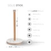 Saddet Stylish White Marble Paper Towel Holder Countertop Kitchen with