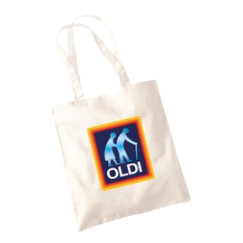 SmartyPants Oldi Couple Tote Bag - Golden Oldie Funny Fun Joke Humour Old Age Elderly Birthday Father's/Mother's Day For Him For Her Gift Present Cotton Shopper (Natural)