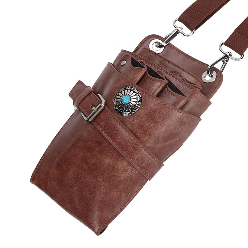 Barber Scissor Pouch Holster with Belt Hairdressing Waist Holder Case