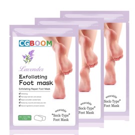 3 Pairs Foot Peel Mask,lavender Foot Exfoliating Mask Socks Calluses Remover Dead Skin, Moisturizing Feet Peeling Mask for Dry Skin,Cracked Heels,Foot SPA Socks for Women and Men