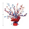 Beistle Patriotic Star Gleam ‘N Burst Centerpieces, 2-Count, Red/White/Blue Metallic