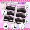 600 Pieces DIY Eyelash Extensions Set, 0.07D Eyelashes, Individual False
